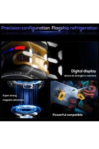 CX12 Kendinden Powerbanklı Manyetik Mıknatıslı Magsafe Destekli Ultra Güçlü Telefon Soğutucu Rgb Led