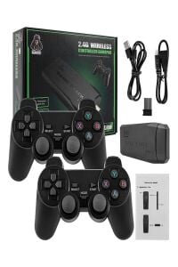 4K Destekli Atari 2.4G Uyumlu Kablosuz Çift Kol Atari Retro 20.000 Üzeri Oyun Game Stick