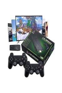 4K Destekli Atari 2.4G Uyumlu Kablosuz Çift Kol Atari Retro 20.000 Üzeri Oyun Game Stick