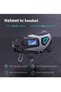 Kameralı Radyolu Wifi Uygulamalı Kask Kulaklık Su Geçirmez Bluetooth 5.4 Motosiklet Kask Kulaklığı