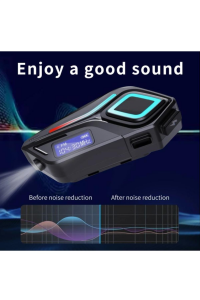 FM Radyolu Fener Işık Özellikli Kask Kulaklık Su Geçirmez Bluetooth 5.4 Motosiklet Kask Kulaklığı