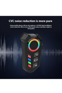 Fener Işık Özellikli Kask Kulaklık Su Geçirmez Bluetooth 5.4 Motosiklet Kask Kulaklığı RGB Işıklı