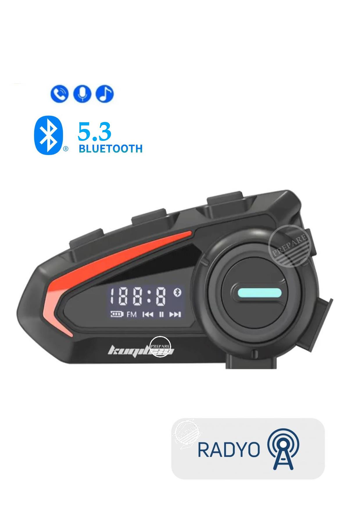 FM Radyolu Kask Kulaklığı Su Geçirmez Bluetooth 5.3 Motosiklet Kask Kulaklık