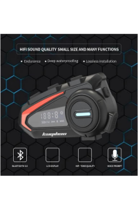 FM Radyolu Kask Kulaklığı Su Geçirmez Bluetooth 5.3 Motosiklet Kask Kulaklık