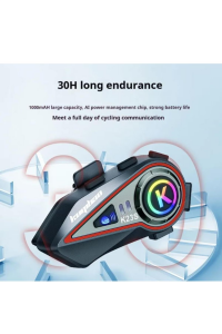 2 Kişi Eşleşmeli Intercom 1000 Metre Kask Kulaklığı Su Geçirmez Bluetooth 5.3 Motosiklet Kulaklık K23S