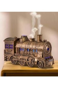 Tren Şeklinde Buharlı Oda Hava Nemlendirici Işık Fonksiyonlu Buhar Makinesi Kumandalı