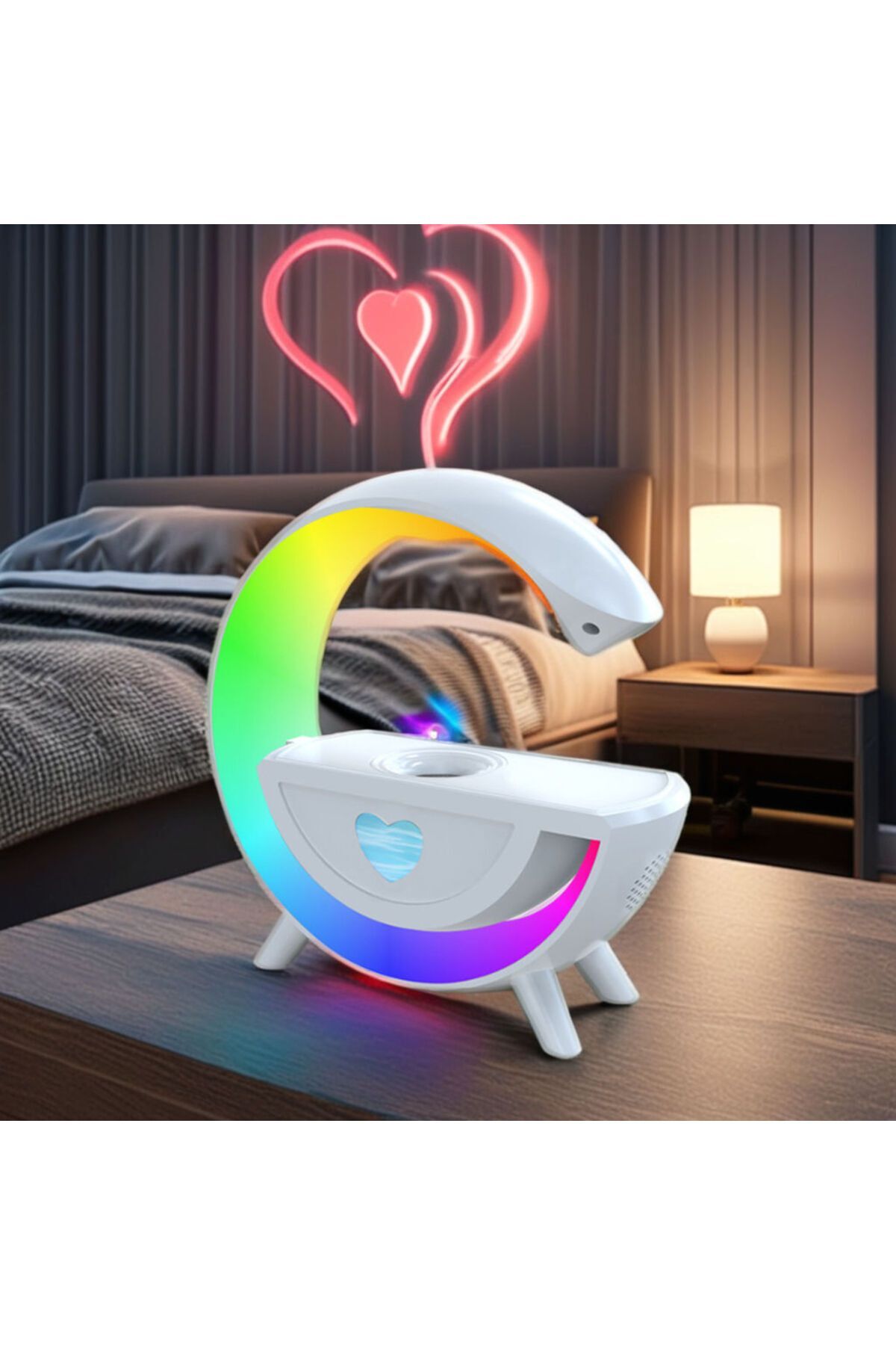 Ultrasonik Hava/Oda Nemlendirici Buhar Makinesi Bluetooth Hoparlörlü Müzik Keyfi