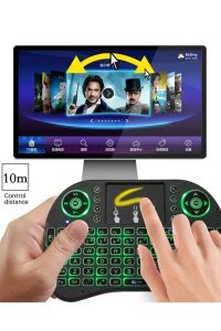 Işıklı Kablosuz Mini Klavye Tv Televizyon Ps3 ps4 ps5 Uyumlu Dokunmatik Mouse