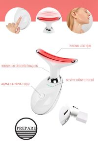 Boyun Ve Yüz Kırşıklık Giderici (Gıdık,Sarkma,Kırışıklık) 3 Proğramlı Ems Güzellik Cihazı 7 Renk Led