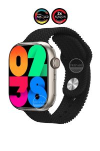 Watch 8 PR-9 Pro Amoled 45mm 1,9 inç Ekran Pusula Vidalı Kilitli Çift Kordon Akıllı Saat