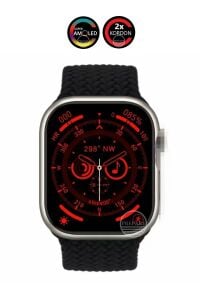 Watch 8 PR-9 Pro Amoled 45mm 1,9 inç Ekran Pusulalı Vidalı Kilitli Çift Kordon Akıllı Saat