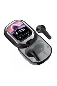 Kulak İçi Kulaklık Akıllı LED Ekran Renkli Dokunmatik Ekranlı Kablosuz Bluetooth Kulaklık PR-SE-ONE Siyah