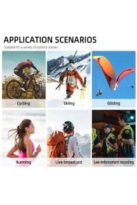 4K Ultra Super Hd 30Mp Wifi Uygulamalı Aksiyon Kafa Kamerası Jack ile Farklı Cisimlere Montaj İmkanı