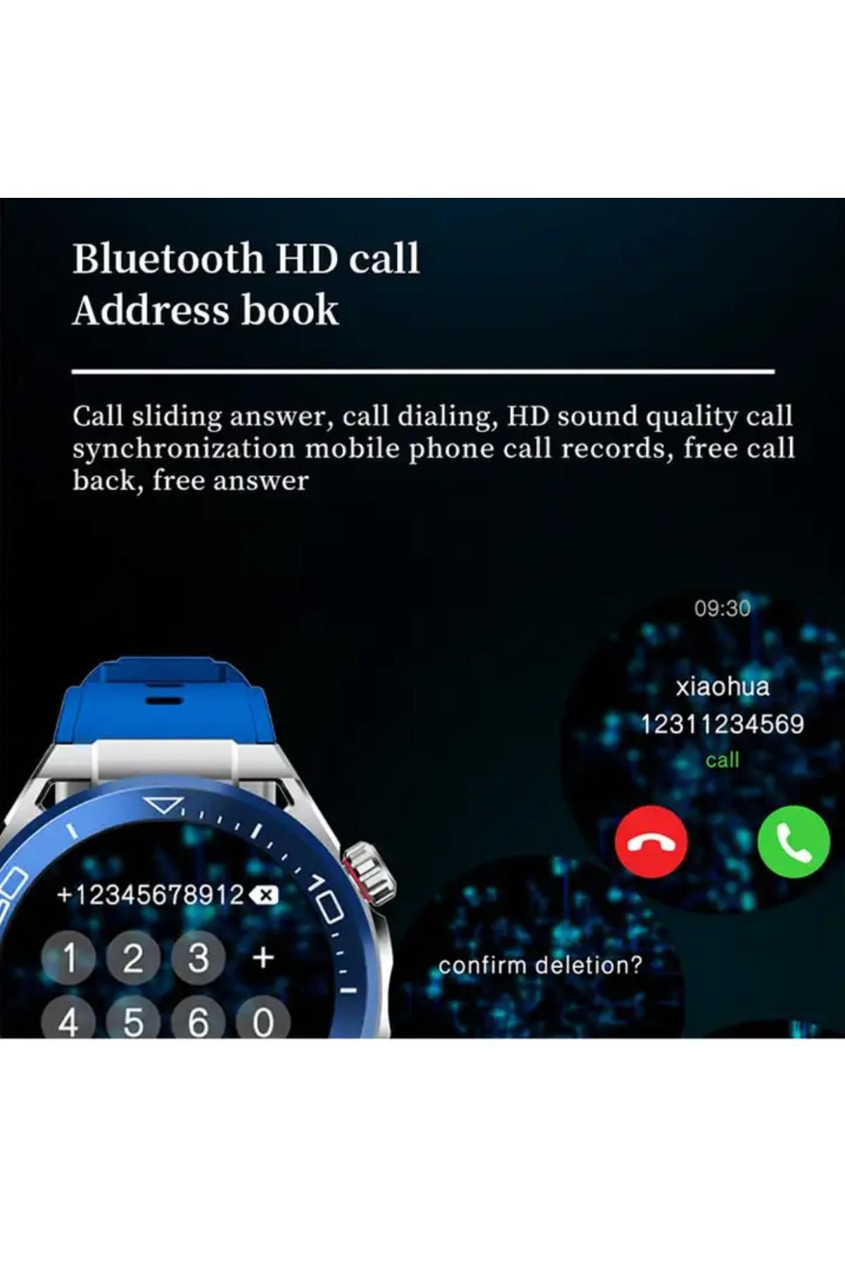 Smart Watch Pro D4 Amoled Akıllı Saat 2x Kordon Metal ve Silikon 1.43inc Full HD Amoled Ekran App Market Sesli Arama Bildirim