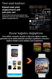 Watch 7 Serisi Uyumlu Sesli Arama Bildirim Asistan Özellikli Akıllı Saat Android & Ios Uyumlu Rose Gold