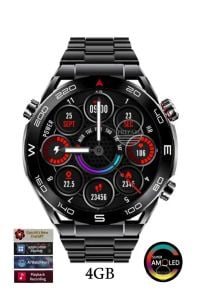 Full HD Amoled Ekran Pro Akıllı Saat Çelik Deri ve Silikon Kordon App Market Müzik Yükleme Kulaklık Bağlama