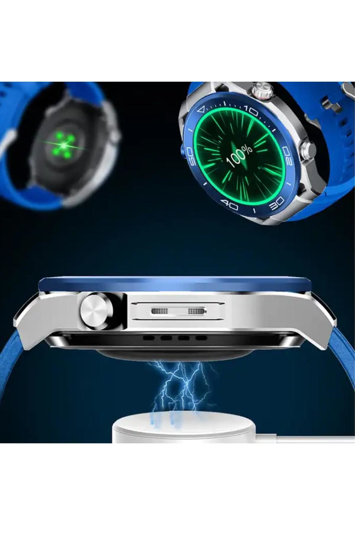 Full HD Amoled Ekran Pro Akıllı Saat Çelik Deri ve Silikon Kordon App Market Müzik Yükleme Kulaklık Bağlama