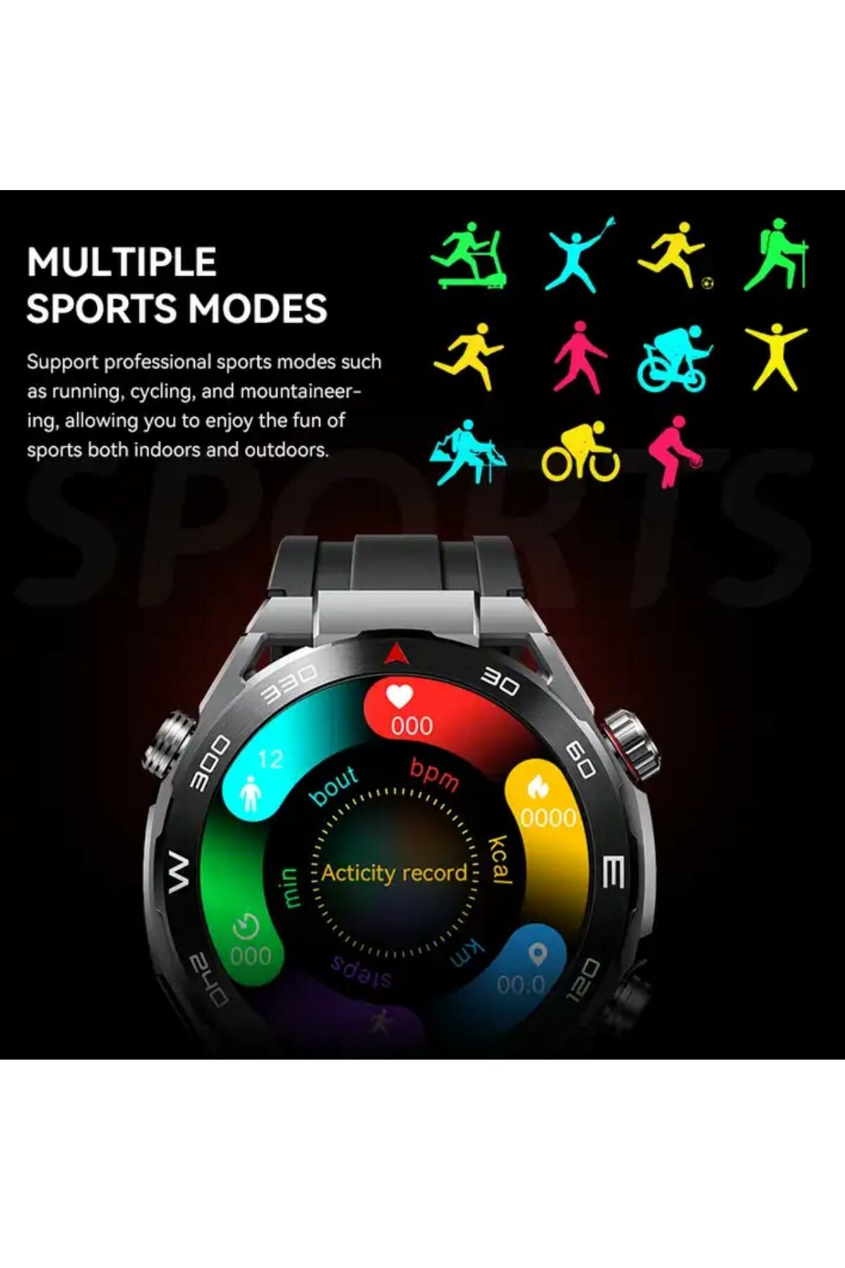 Full HD Amoled Ekran Pro Akıllı Saat Çelik ve Silikon Kordon App Market Müzik Yükleme Kulaklık Bağlama