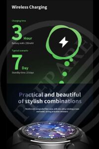 3GT MAX Smart Watch 1.45 inç P Design Siri Nfc Bluetooth Antrasit Siyah Akıllı Saat 3x Kordon