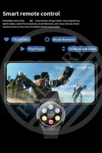 3GT MAX Smart Watch 1.45 inç P Design Siri Nfc Bluetooth Antrasit Siyah Akıllı Saat 3 Kordonlu