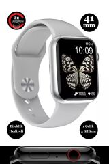 Watch 9 Serisi Uyumlu 41mm Sesli Arama Bildirim Asistan Özellikli Kadın Akıllı Saat Android & Ios Uyumlu Gri