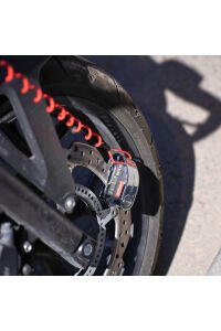 DL510A 10 mm Alarmlı Disk Kilidi | Hatırlatma Kablosu ve Taşıma Çantası Hediye | Silver