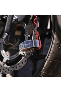 DL510A 10 mm Alarmlı Disk Kilidi | Hatırlatma Kablosu ve Taşıma Çantası Hediye | Silver