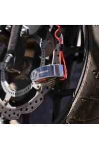 DL510A 10 mm Alarmlı Disk Kilidi | Hatırlatma Kablosu ve Taşıma Çantası Hediye | Silver