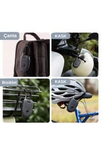 Motosiklet Kaskı Kilidi + Knmaster Karbon Çanta Hediyeli – Esnek Kablo ve Üst Düzey Koruma