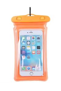 Su Geçirmez Waterproof Deniz Havuz Telefon Kılıfı 7,2 inç Tüm Telefonlara Uyumlu Turuncu