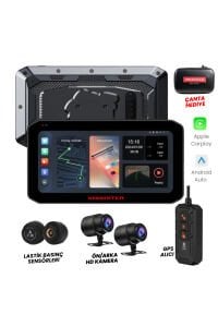 MOTOPLAY 2000 2K Çift Kameralı Kablosuz CarPlay