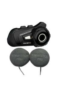 Kn6100 Pro Motosiklet Kask Interkom Bluetooth Intercom Kulaklık Seti Siyah Çanta Hediyeli