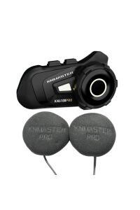 Kn6100 Pro Motosiklet Kask Interkom Bluetooth Intercom Kulaklık Seti Siyah Çanta Hediyeli