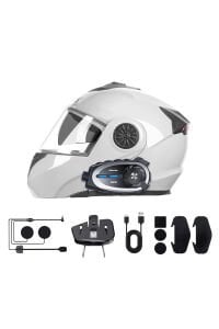 Q29 Motosiklet Kask İletişim Sistemi + Bluetooth Kulaklık + 1080P HD Kamera 32GB KART DAHİL