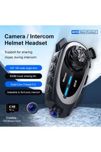 Q29 Motosiklet Kask İletişim Sistemi + Bluetooth Kulaklık + 1080P HD Kamera 32GB KART DAHİL