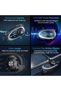 Q29 Motosiklet Kask İletişim Sistemi + Bluetooth Kulaklık + 1080P HD Kamera 32GB KART DAHİL