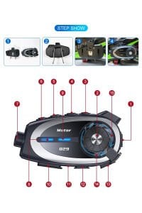 Q29 Motosiklet Kask İletişim Sistemi + Bluetooth Kulaklık + 1080P HD Kamera