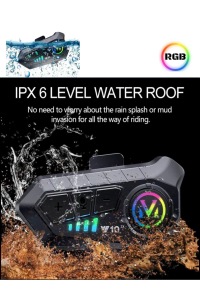 300 Mt Intercom 2 Eşleşmeli Kask Kulaklık Y-10PR Su Geçirmez Bluetooth Motosiklet Intercom Kulaklık