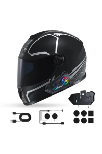 300 Mt Intercom 2 Eşleşmeli Kask Kulaklık Y-10PR Su Geçirmez Bluetooth Motosiklet Intercom Kulaklık