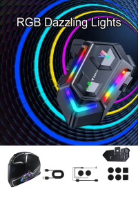 300 Mt Intercom 2 Eşleşmeli Kask Kulaklık Y-20MX Su Geçirmez Bluetooth Motosiklet Intercom Kulaklık