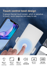Taşınabilir Projeksiyon Dahili Powerbank 1080P/2K/4K Destekli Ev Sinema Ofis Toplantı Fuar Sunum