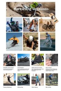 Softshell Kışlık Motosiklet Eldiveni Reflektörlü Gizli Korumalı City Siyah