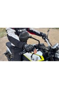 Siyah Kısa Yarım Reflektörlü Korumalı Motosiklet Eldiveni prMW120S