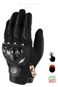 Works Sword Siyah Motosiklet Eldiveni Dokunmatik M313B