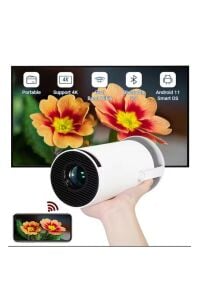 HD 4K Destekli Projeksiyon Cihazı Android Ekran Yansıtma 130 inç Spotlight 1080p Projeksiyon Cihazı