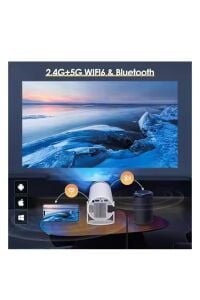 HD 4K Destekli Projeksiyon Cihazı Android Ekran Yansıtma 130 inç Spotlight 1080p Projeksiyon Cihazı