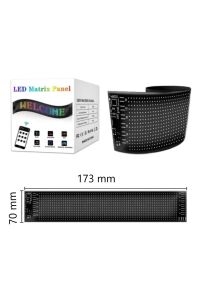 Led Animasyon Paneli Bilgisayar PC Kasaları İçin 17.3x7 cm RG-B Ekran Kumandalı App Kontrollü 5 volt