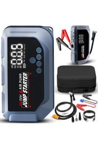 12 volt Taşınabilir Jump Starter Akü Takviye ve Dijital Hava Pompası Acil Yol Yardım Cihazı