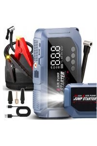 12 volt Taşınabilir Jump Starter Akü Takviye ve Dijital Hava Pompası Acil Yol Yardım Cihazı