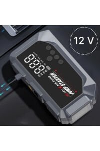 12 volt Taşınabilir Jump Starter Akü Takviye ve Dijital Hava Pompası Acil Yol Yardım Cihazı